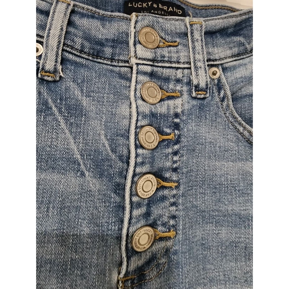 Lucky Brand Jeans Women's Size 4 Blue Denim Skinny Leg High‎ Rise 5 Button Fly - Picture 3 of 7